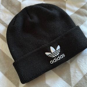 Black adidas originals knit beanie